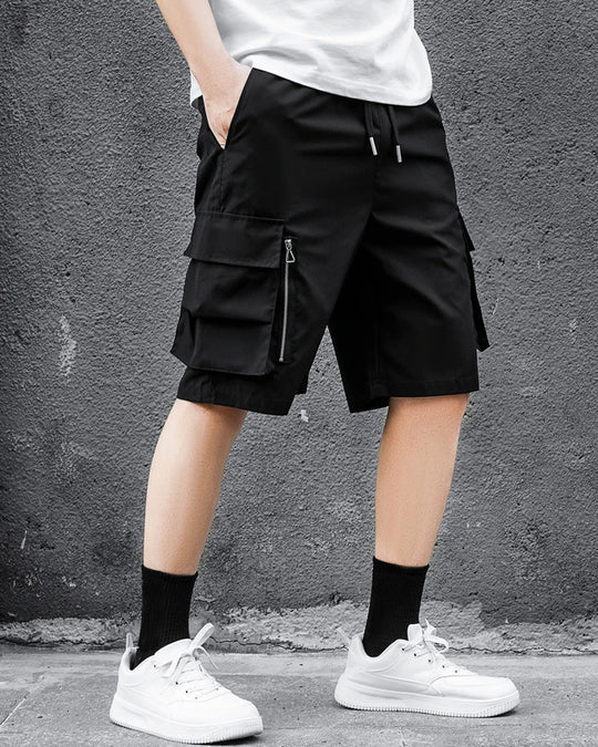 "Men's Relaxed Fit Cotton Cargo Shorts" ( Pack of 3 )