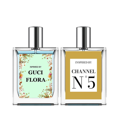 Inspired By Guci Flora & Channel N5 Eau De Parfume ( Pack of 2 )