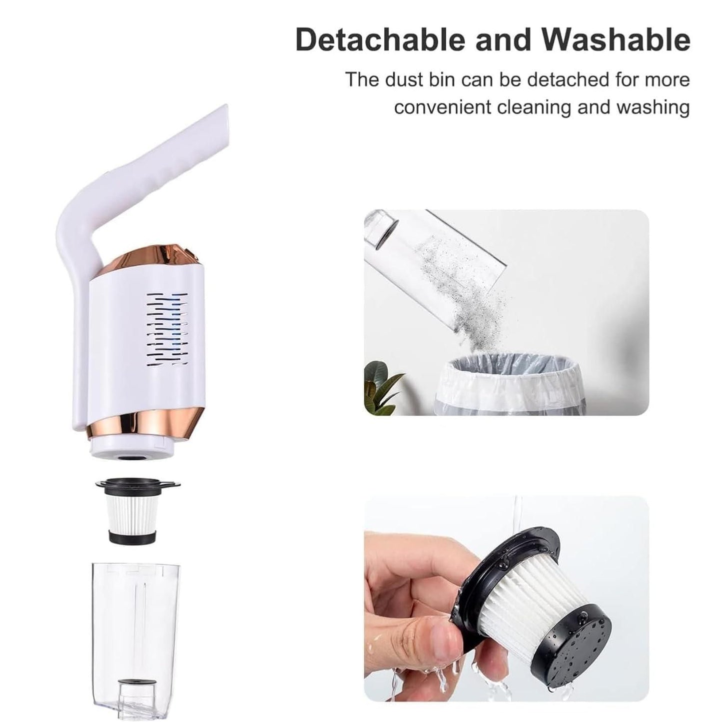 Cordless Vacuum Cleaner –  Powerful Suction for Home & Car
